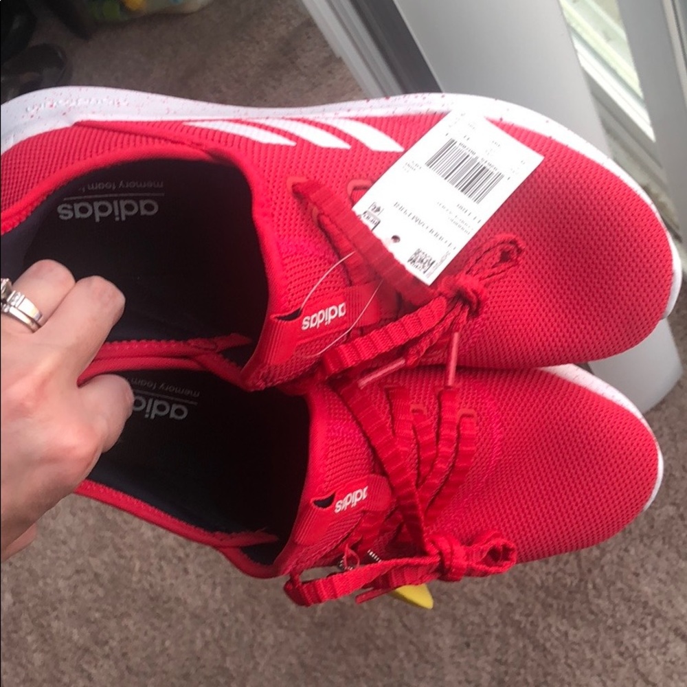 NEW Adidas Cloudfoam Pure Pink & White